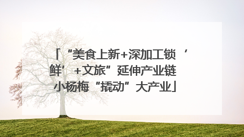 “美食上新+深加工锁‘鲜’+文旅”延伸产业链 小杨梅“撬动”大产业