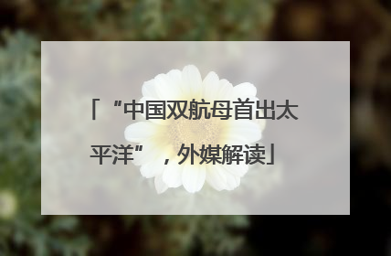 “中国双航母首出太平洋”，外媒解读