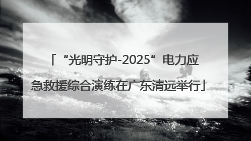 “光明守护-2025”电力应急救援综合演练在广东清远举行