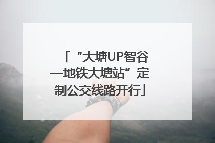 “大塘UP智谷—地铁大塘站”定制公交线路开行
