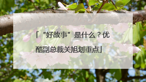 “好故事”是什么？优酷副总裁关旭划重点