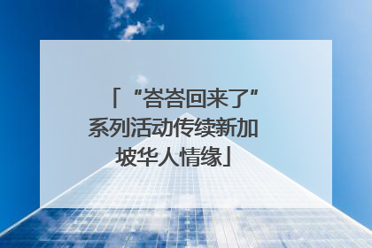 “峇峇回来了”系列活动传续新加坡华人情缘