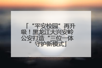 “平安校园”再升级！黑龙江大兴安岭公安打造“三位一体”守护新模式