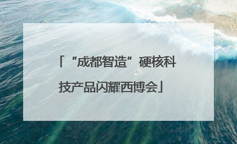 “成都智造”硬核科技产品闪耀西博会