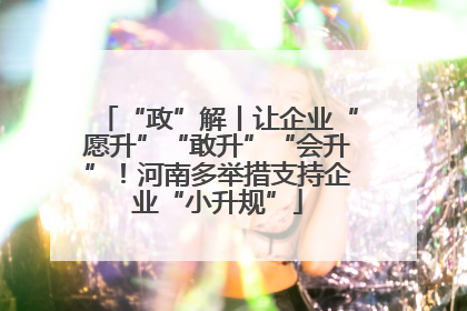 “政”解丨让企业“愿升”“敢升”“会升”！河南多举措支持企业“小升规”