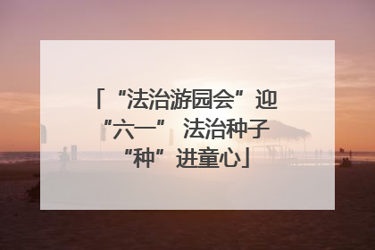 “法治游园会”迎“六一” 法治种子“种”进童心