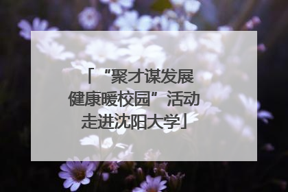 “聚才谋发展 健康暖校园”活动走进沈阳大学