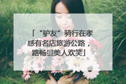 “驴友”骑行在孝感有名店旅游公路，路畅景美人欢笑