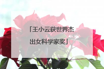 王小云获世界杰出女科学家奖