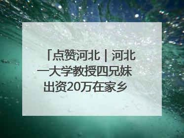 点赞河北｜河北一大学教授四兄妹出资20万在家乡设立“奖学金”，13年为320名农村学生种下“希望的种子”