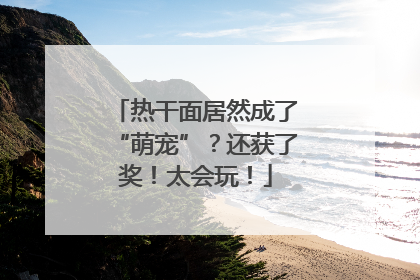 热干面居然成了“萌宠”？还获了奖！太会玩！