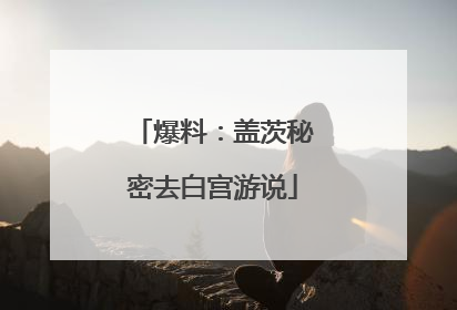 爆料：盖茨秘密去白宫游说