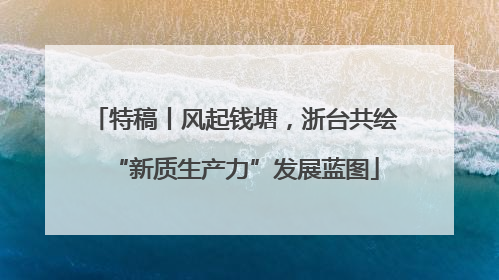 特稿丨风起钱塘，浙台共绘“新质生产力”发展蓝图