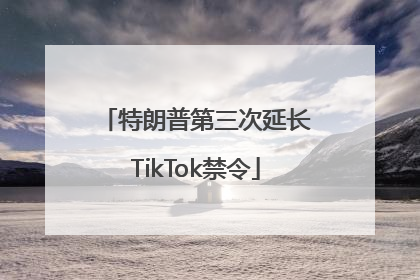 特朗普第三次延长TikTok禁令