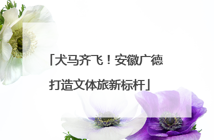 犬马齐飞！安徽广德打造文体旅新标杆