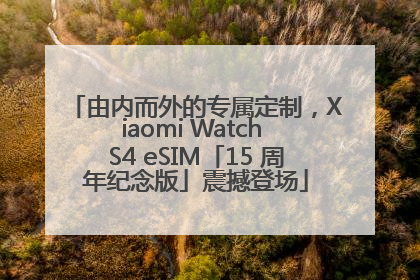 由内而外的专属定制，Xiaomi Watch S4 eSIM「15 周年纪念版」震撼登场