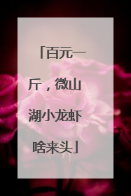 百元一斤，微山湖小龙虾啥来头