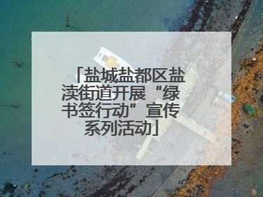 盐城盐都区盐渎街道开展“绿书签行动”宣传系列活动