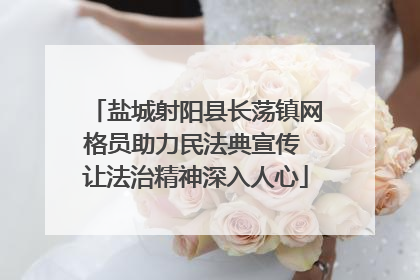 盐城射阳县长荡镇网格员助力民法典宣传 让法治精神深入人心
