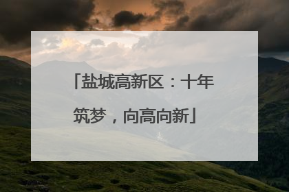 盐城高新区：十年筑梦，向高向新