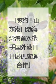 签约！山东港口渤海湾港首次携手国外港口开展供应链合作