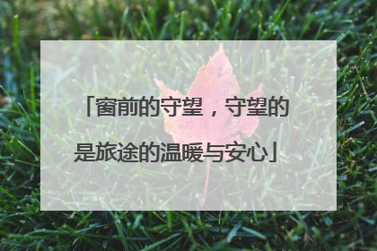 窗前的守望，守望的是旅途的温暖与安心