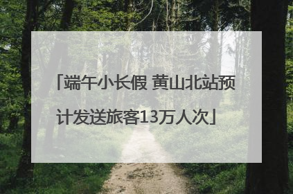端午小长假 黄山北站预计发送旅客13万人次