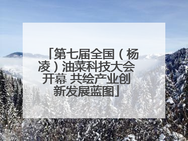 第七届全国（杨凌）油菜科技大会开幕 共绘产业创新发展蓝图