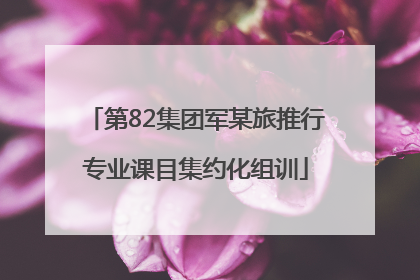第82集团军某旅推行专业课目集约化组训