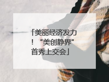 美丽经济发力！“美创静界”首秀上交会