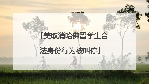 美取消哈佛留学生合法身份行为被叫停