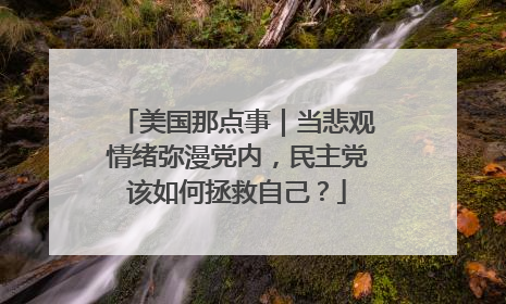 美国那点事｜当悲观情绪弥漫党内，民主党该如何拯救自己？