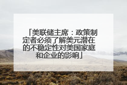 美联储主席：政策制定者必须了解美元潜在的不稳定性对美国家庭和企业的影响