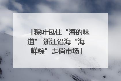粽叶包住“海的味道” 浙江沿海“海鲜粽”走俏市场