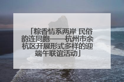 粽香情系两岸 民俗韵连同胞——杭州市余杭区开展形式多样的迎端午联谊活动