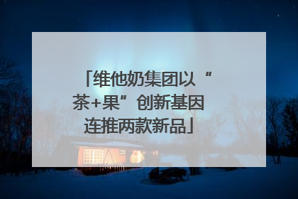 维他奶集团以“茶+果”创新基因连推两款新品