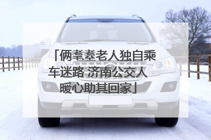 俩耄耋老人独自乘车迷路 济南公交人暖心助其回家