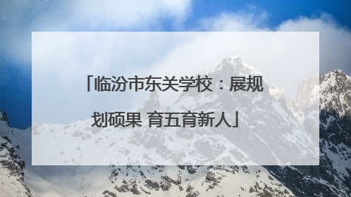 临汾市东关学校：展规划硕果 育五育新人