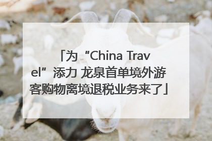 为“China Travel”添力 龙泉首单境外游客购物离境退税业务来了