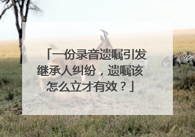 一份录音遗嘱引发继承人纠纷，遗嘱该怎么立才有效？