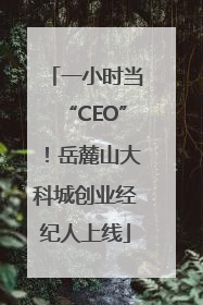 一小时当“CEO”！岳麓山大科城创业经纪人上线