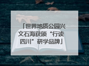 世界地质公园兴文石海获颁“行读四川”研学品牌