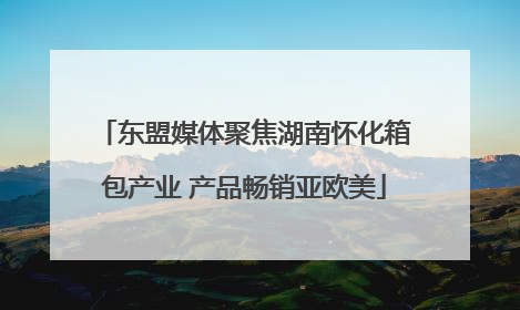东盟媒体聚焦湖南怀化箱包产业 产品畅销亚欧美