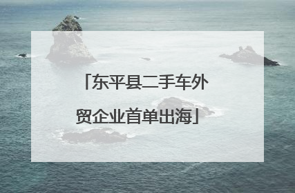 东平县二手车外贸企业首单出海