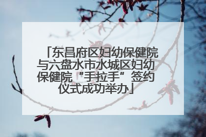 东昌府区妇幼保健院与六盘水市水城区妇幼保健院“手拉手”签约仪式成功举办