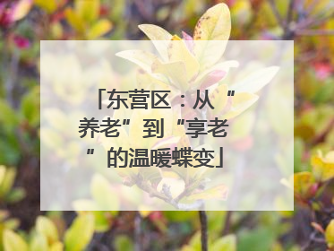 东营区：从“养老”到“享老”的温暖蝶变