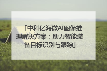 中科亿海微AI图像推理解决方案：助力智能装备目标识别与跟踪