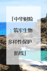 中华财险：筑牢生物多样性保护防线