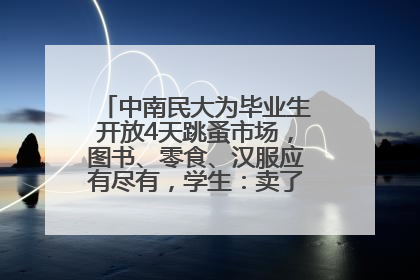中南民大为毕业生开放4天跳蚤市场，图书、零食、汉服应有尽有，学生：卖了几十个手串