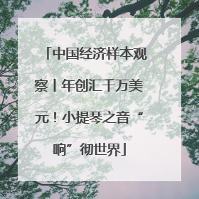 中国经济样本观察丨年创汇千万美元！小提琴之音“响”彻世界